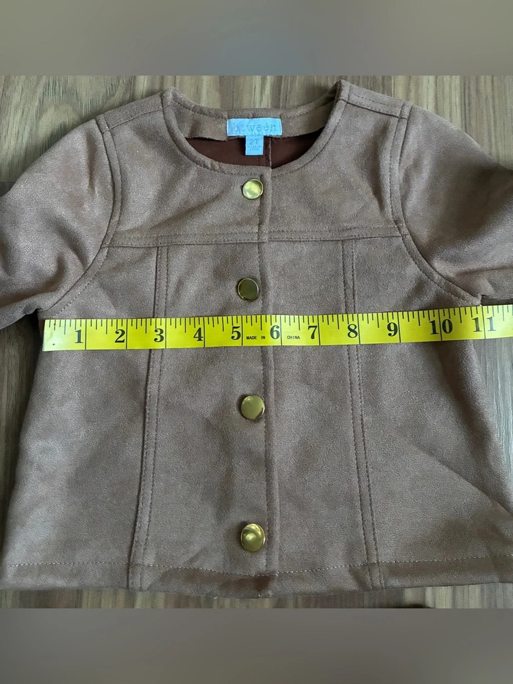 Btween Girls Faux Suede 2-Piece Jacket & Skirt Set Brown 2T